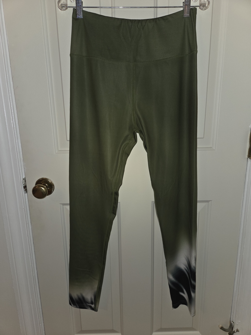 High-Rise Olive Green Ombre Hem Leggings